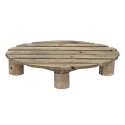 Clayre & Eef Plant Table 30x24x6 cm Brown Wood Oval