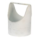 Clayre & Eef Decorative Bucket 30x29x40 cm White Iron Round