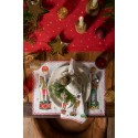 Clayre & Eef Tafelloper Kerst  50x160 cm Rood Katoen Zuurstok kerst