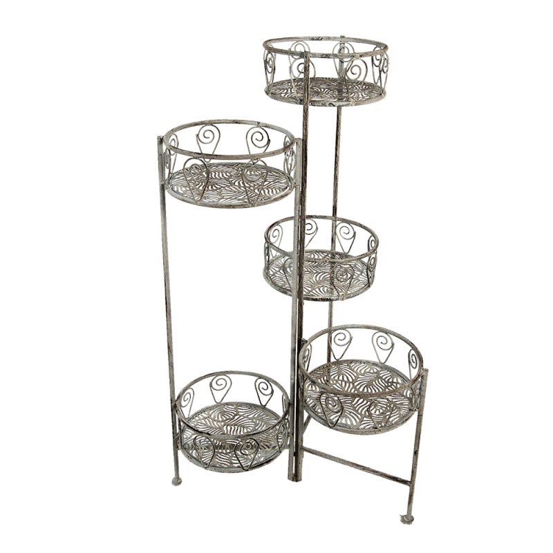 Clayre & Eef Plant Stand  55x23x90 cm Grey Iron
