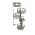 Clayre & Eef Plant Stand  55x23x90 cm Grey Iron