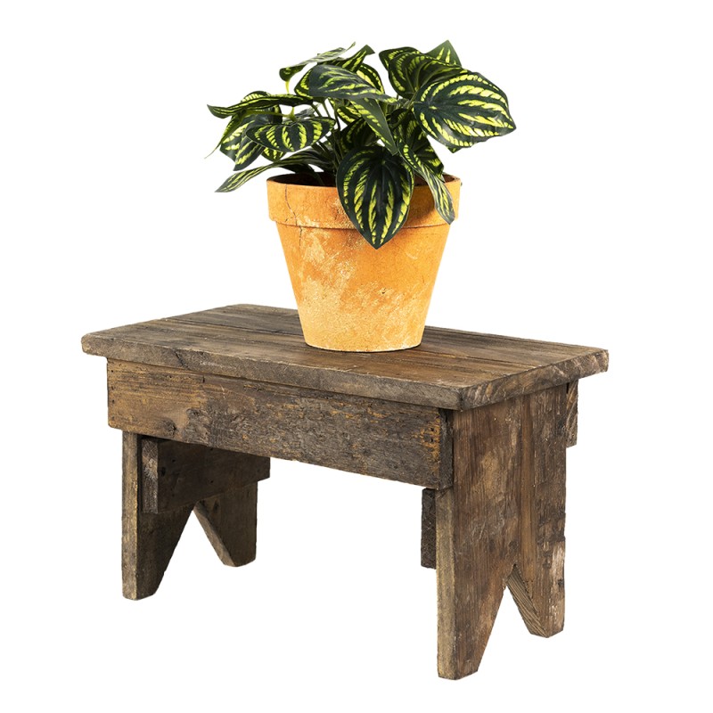 Clayre & Eef Petit table de plante 34x19x20 cm Marron Bois Rectangle