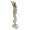Clayre & Eef Figurine Enfant 21 cm Rose Blanc Polyrésine