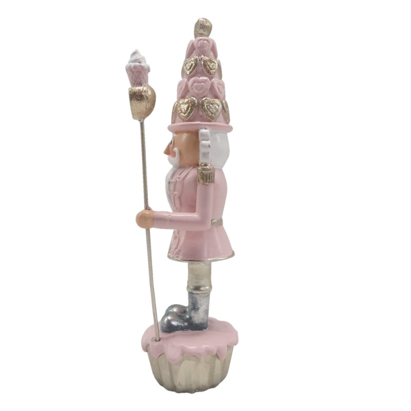 Clayre & Eef Figurine Casse-noisette 16 cm Rose Polyrésine