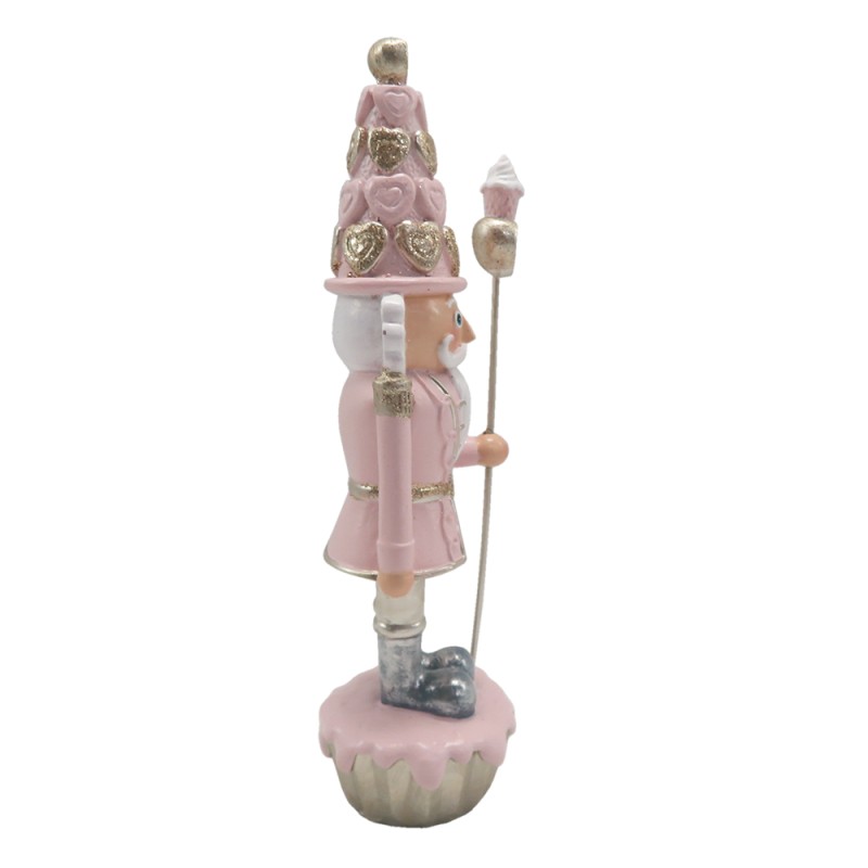 Clayre & Eef Figurine Nutcracker 16 cm Pink Polyresin