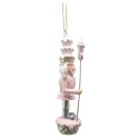 Clayre & Eef Christmas Ornament Nutcracker 11 cm Pink Plastic