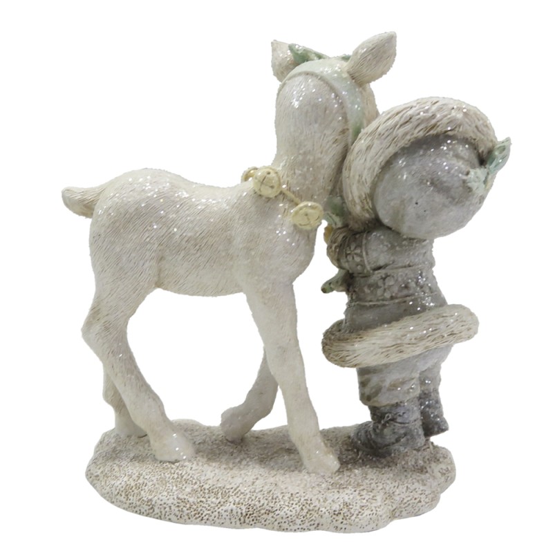 Clayre & Eef Figurine Enfant 13 cm Blanc Polyrésine
