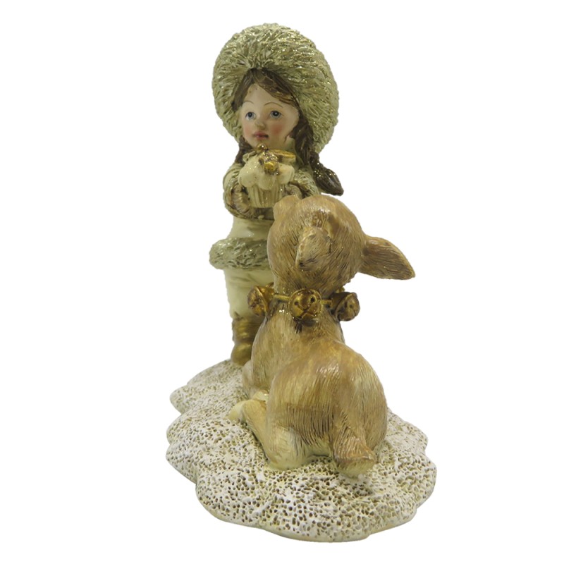Clayre & Eef Statuetta Bambino 12 cm Color oro Poliresina