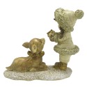 Clayre & Eef Figur Kind 12 cm Goldfarbig Polyresin