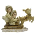 Clayre & Eef Figurine Children 12 cm Gold colored Polyresin