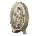 Clayre & Eef Figur Krippe 18 cm Beige Silberfarbig Polyresin