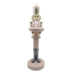 Clayre & Eef Figurine Casse-noisette 40 cm Rose Polyrésine