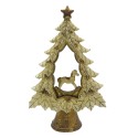 Clayre & Eef Figur Weihnachtsbaum 20 cm Goldfarbig Polyresin
