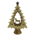 Clayre & Eef Figurine Christmas Tree 20 cm Gold colored Polyresin