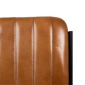 Clayre & Eef Chaise de salle à manger avec accoudoir 62x60x86 cm Marron Cuir