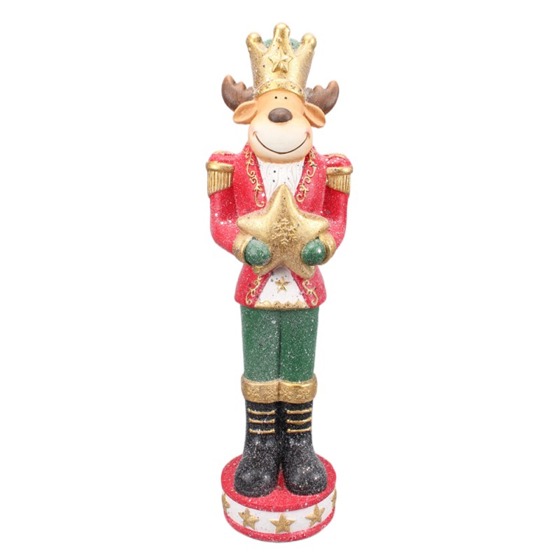 Clayre & Eef Figurine Deer 80 cm Red Polyresin