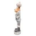 Clayre & Eef Figur Hirsch 66 cm Grau Polyresin