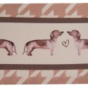 Clayre & Eef Tea Towel  50x70 cm Beige Cotton Rectangle Dachshund