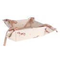 Clayre & Eef Bread Basket 35x35x8 cm Beige Cotton Square Dachshund