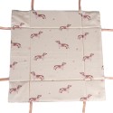 Clayre & Eef Bread Basket 35x35x8 cm Beige Cotton Square Dachshund