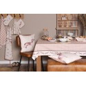 Clayre & Eef Bread Basket 35x35x8 cm Beige Cotton Square Dachshund