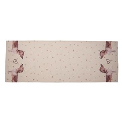 Clayre & Eef Chemin de table 50x140 cm Beige Coton Rectangle Teckel