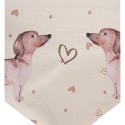 Clayre & Eef Table Runner 50x160 cm Beige Cotton Dachshund