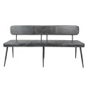 Clayre & Eef Bench 4-zits Grey Leather