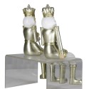 Clayre & Eef Figurine Set of 2 Nutcracker 12 cm Gold colored White Polyresin