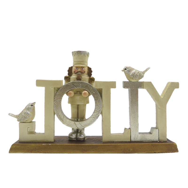 Clayre & Eef Figurine Nutcracker 18 cm Beige Polyresin Jolly