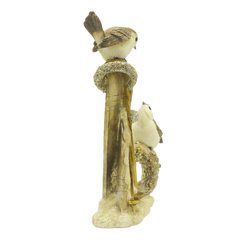 Clayre & Eef Statuetta Uccello 18 cm Color oro Poliresina