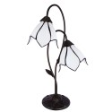 LumiLamp Table Lamp Tiffany 61 cm White Brown Plastic Glass