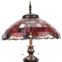 LumiLamp Lampada da terra Tiffany 166 cm Rosso Vetro Plastica