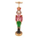 Clayre & Eef Candle holder Nutcracker 11x10x42 cm Green Red Plastic