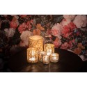 Clayre & Eef Tealight Holder Ø 11x13 cm Gold colored Glass Round