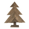 Clayre & Eef Dekoration Weihnachtsbaum 48x10x56 cm Braun Holz