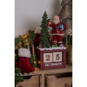 Clayre & Eef Figurine Santa Claus 16x10x34 cm Red Green Plastic