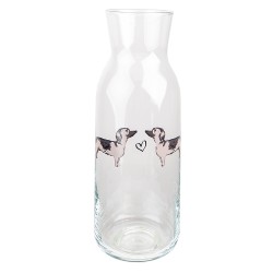 Clayre & Eef Carafe 1000 ml Transparent Glass Dachshund