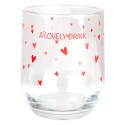 Clayre & Eef Water Glass 300 ml Glass Round Hearts A lovely drink