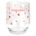 Clayre & Eef Bicchiere d'acqua 300 ml Vetro Rotondo Cuori A lovely drink