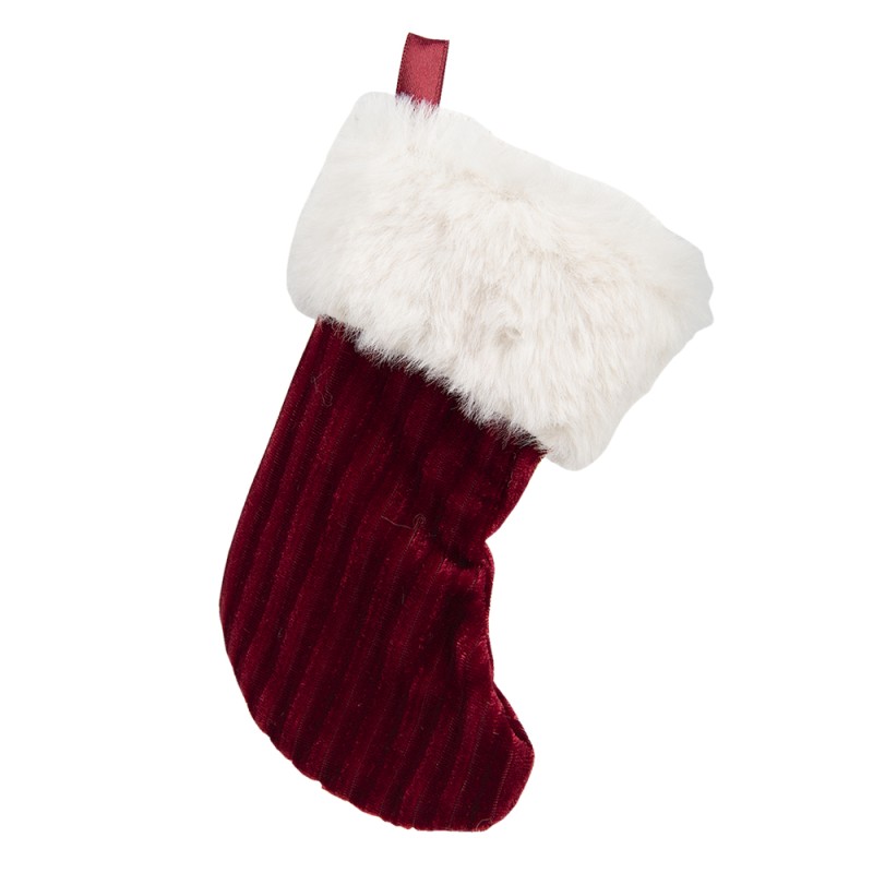 Clayre & Eef Christmas Stocking 13 cm Red Synthetic