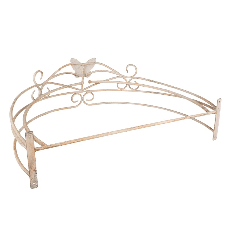 Clayre & Eef Bed Canopy 66x46x23 cm Beige Iron Semicircle Butterfly