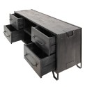 Clayre & Eef TV Cabinet 150x46x60 cm Black Wood