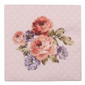 Clayre & Eef Servietten Papier 20er Set 33x33 cm (20) Rosa Papier Blumen