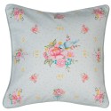 Clayre & Eef Cushion Cover 40x40 cm Green Cotton Square Flowers