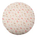 Clayre & Eef Theedoek  Ø 80 cm Beige Roze Katoen Rond Ijsjes