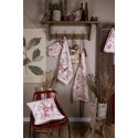 Clayre & Eef Kitchen Apron 70x85 cm White Pink Cotton Reindeers