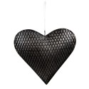 Clayre & Eef Décoration pendentif 25x25 cm Gris Fer En forme de coeur