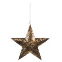 Clayre & Eef Decorative Pendant Star 25x25 cm Gold colored Iron