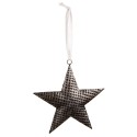 Clayre & Eef Decorative Pendant Star 15x15 cm Grey Iron